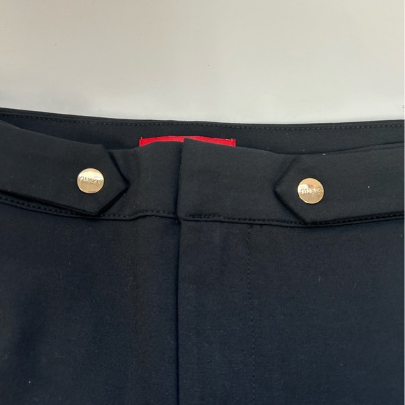 Guess / NWT/ SRIS Ponte Jet Black Flare Pants/ size L - Picture 6 of 10